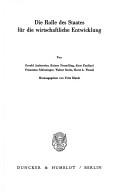 Cover for Die Rolle des Staates für die wirtschaftliche Entwicklung
