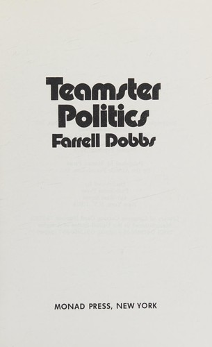 Cover for Teamster politics