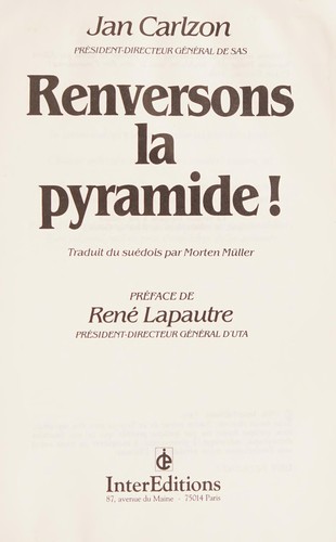 Cover for Renversons la pyramide!