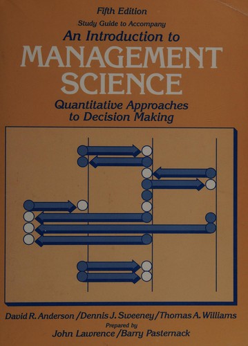 Cover for Study guide to accompany An introduction to management science