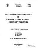 Cover for First International Conference on Software Testing, Reliability, and Quality Assurance