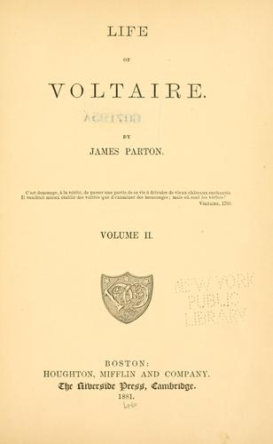 Cover for Life of Voltaire.