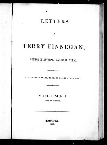 Cover for Letters of Terry Finnegan
