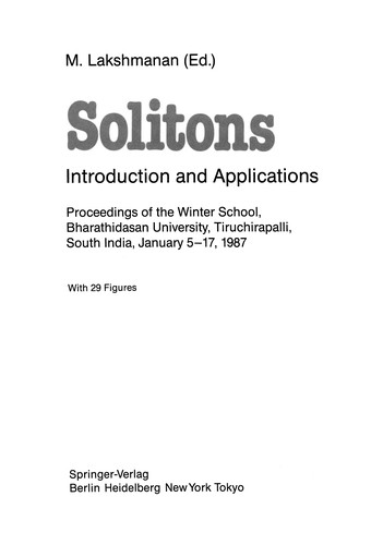 Cover for Solitons