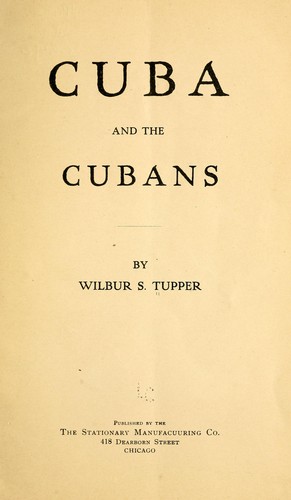 Cover for Cuba and the Cubans