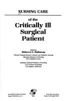 Cover for Nursing care of the critically ill surgical patient