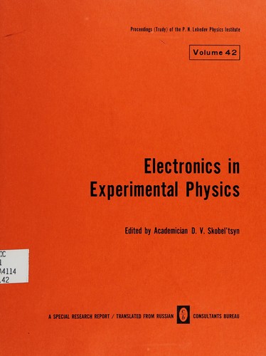 Cover for Electronics in experimental physics.