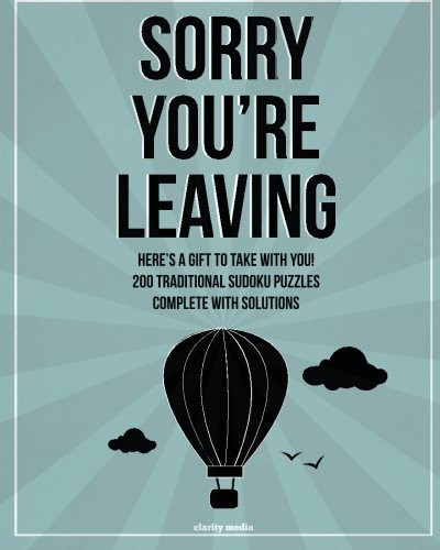 Cover for 'Sorry You're Leaving' Sudoku