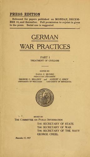 Cover for German war practices.