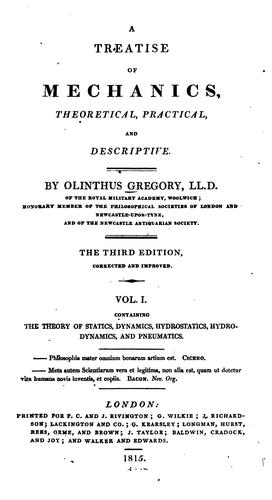 Cover for A Treatise of Mechanics, Theoretical, Practical, and Descriptive