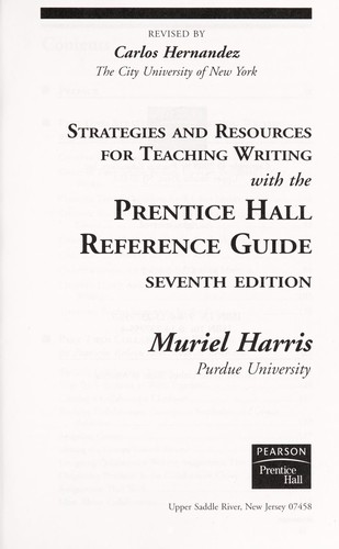 Cover for Strategies and resources for teaching writing with the Prentice Hall reference guide