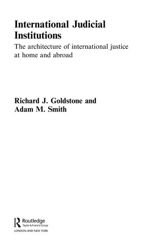 Cover for International judicial institutions