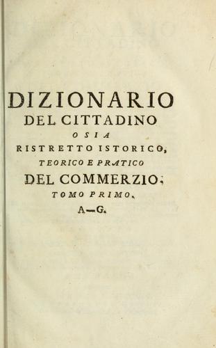 Cover for Dizionario del cittadino