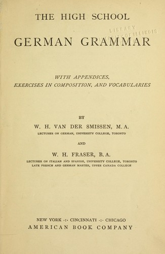 Cover for The high school German grammar and reader