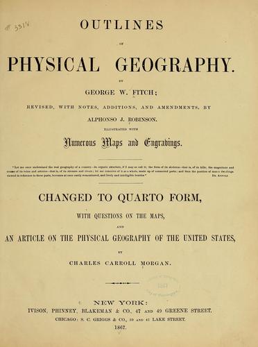 Cover for Outlines of physical geography