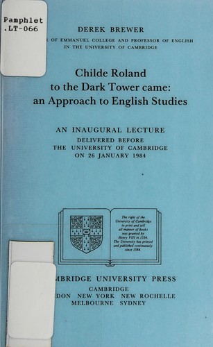 Cover for Childe Roland to the dark tower came