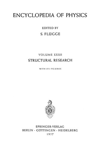 Cover for Structural Research / Strukturforschung