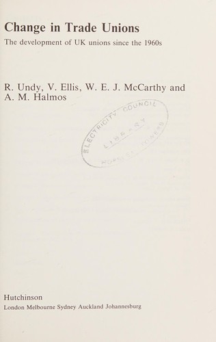 Cover for Change in trade unions