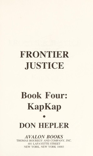 Cover for Frontier Justice