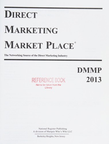 Cover for Direct Marketing Market Place 2013