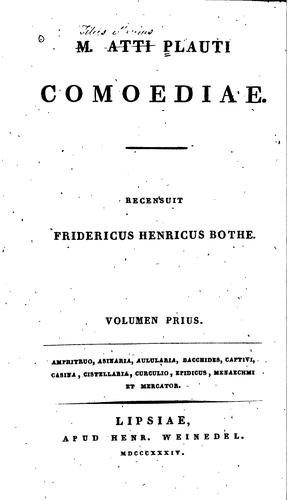 Cover for Comoediae