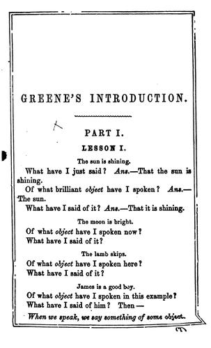 Cover for Greene's Introduction: An Introduction to the Study of English Grammar