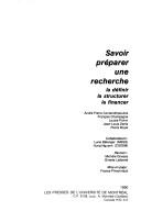 Cover for Savoir préparer une recherche