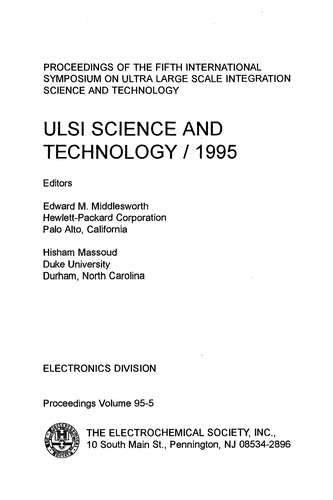 Cover for ULSI science and technology, 1995