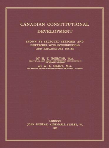 Cover for Canadian constitutional development