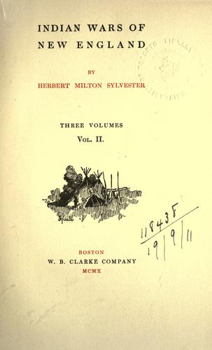 Cover for Indian wars of New England.