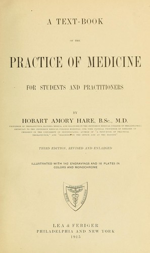 Cover for A text-book of the practice of medicine for students and practitioners