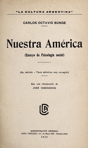 Cover for Nuestra América