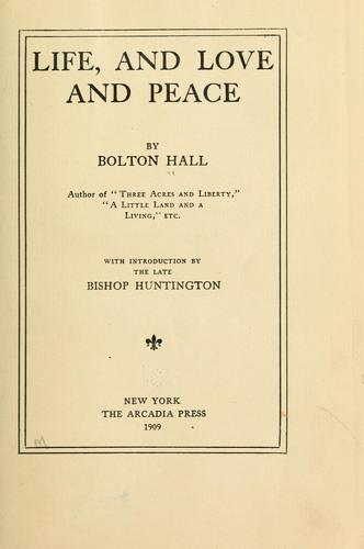 Cover for Life, and love and peace