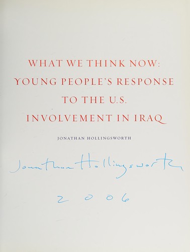 Cover for What we think now