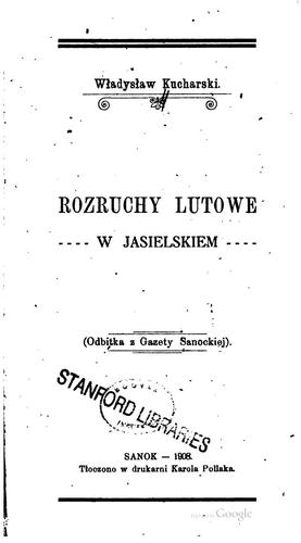 Cover for Rozruchy lutowe w jasielskiem