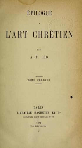 Cover for Épilogue à l'art chrétien