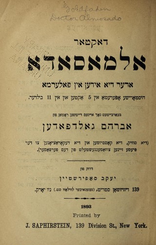 Cover for Doctor Almosado