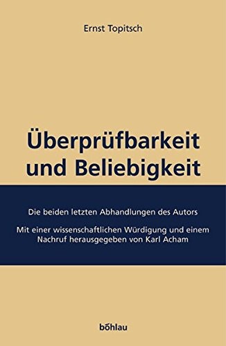 Cover for Überprüfbarkeit und Beliebigkeit