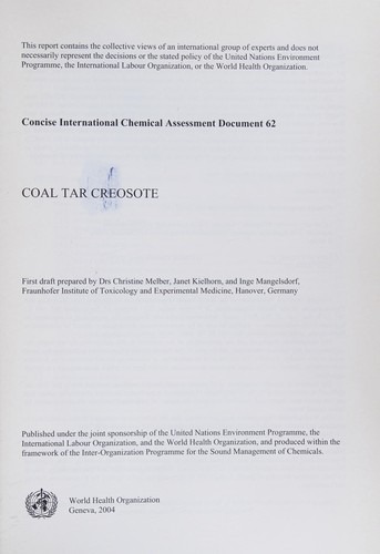 Cover for Coal Tar Creosote