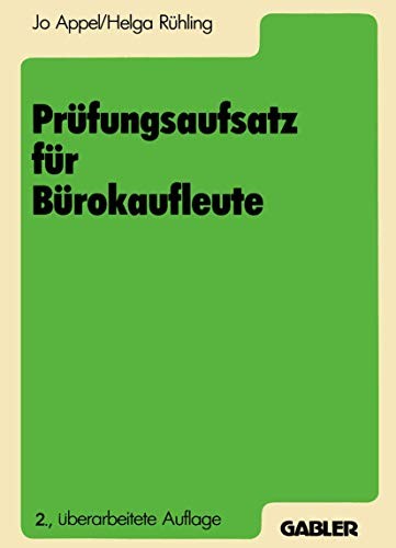 Cover for Prüfungsaufsatz für Bürokaufleute