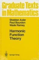Cover for Harmonic function theory