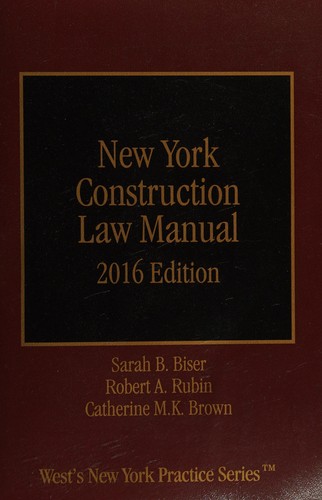 Cover for New York construction law manual