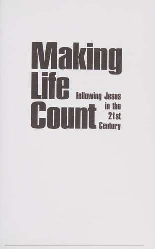 Cover for Making life count