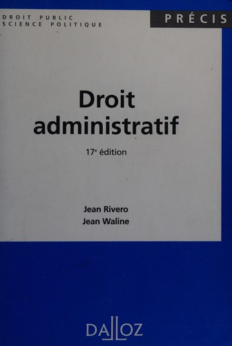 Cover for Droit administratif