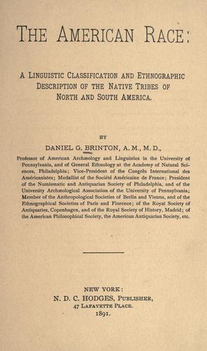 Cover for The American race