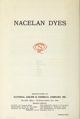 Cover for Nacelan dyes