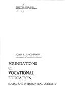 Cover for Foundations of Vocational Education