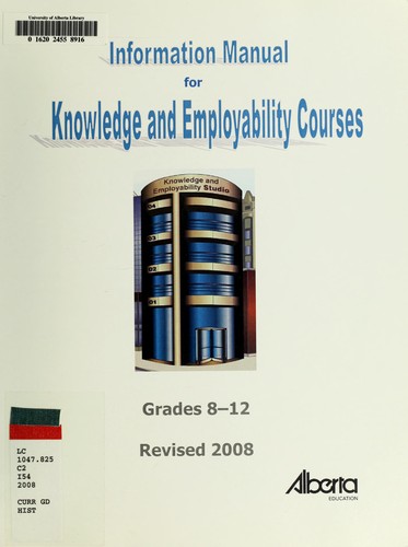 Cover for Information manual for knowledge and employability courses