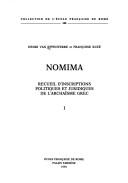 Cover for Nomima