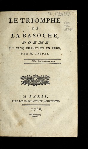Cover for Le triomphe de la Basoche